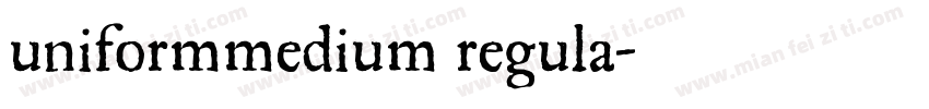 uniformmedium regula字体转换